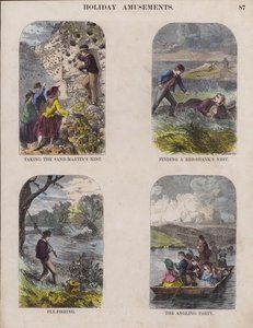Ferienvergnügungen (farbige Gravur) von English School