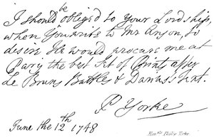 Honorable Philip Yorke von English School