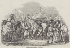 Pferderennen zur Zeit von Charles II. von English School