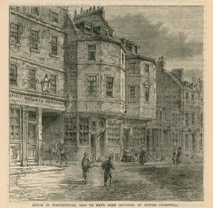 Haus in Westminster, das angeblich von Oliver Cromwell bewohnt wurde