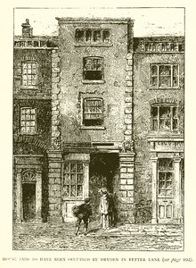 Haus, das angeblich von Dryden in der Fetter Lane bewohnt wurde von English School
