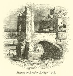 Häuser auf der London Bridge, 1756 von English School