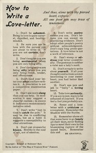Wie man einen Liebesbrief schreibt (Litho) von English School