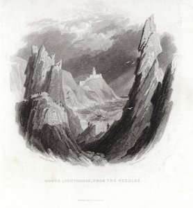 Leuchtturm von Howth von den Needles aus von English School