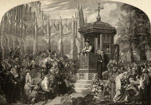 Hugh Latimer (ca. 1485-1555) predigt den Stadtbehörden am St. Paul
