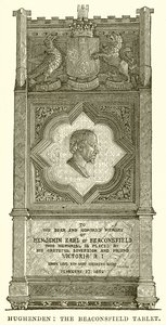 Hughenden: Die Beaconsfield-Tafel von English School