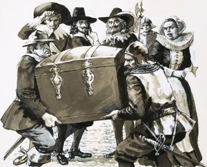 Hugo Grotius flieht aus der Festung Loevateyn von English School