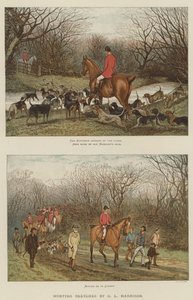 Jagdszenen (Chromolithografie) von English School