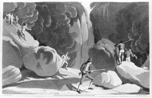 Banditenjagd in Italien, aus Drei Monate in den Bergen östlich von Rom im Jahr 1819 von Maria Graham (1785-1842) 1820