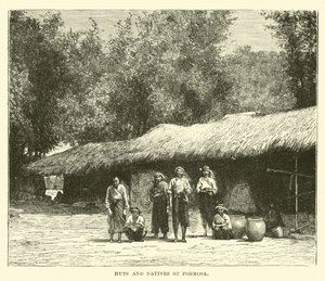Hütten und Eingeborene von Formosa von English School