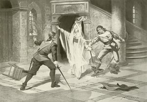 I Puritani, Akt I Szene v (Gravur) von English School