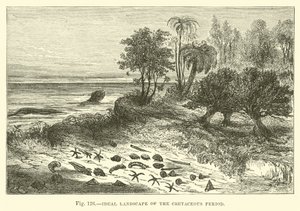 Ideale Landschaft der Kreidezeit von English School