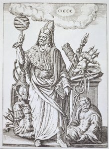 Ideale Figur des Hermes Trismegistus, Kopie einer Illustration aus De Divinatione et Magicis Praestigiis von Jean-Jacques Boissard, 1605, veröffentlicht Ende des 19. Jahrhunderts