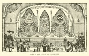 Götzen im Tempel von Juggernaut von English School