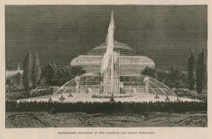 Illuminierte Brunnen auf der Kolonial- und Indien-Ausstellung von English School