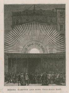 Illuminationen schmücken Messrs Hampton und Sons von English School