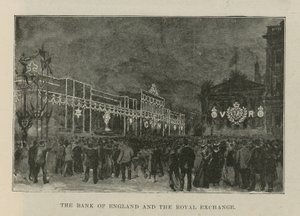 Illuminationen und Dekorationen in der City of London von English School