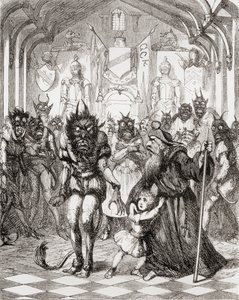 Illustration nach George Cruikshank für das Gedicht 
