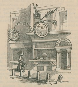 Illustration der Vorderseite eines Ladens von English School