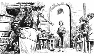 Illustration für Oliver Twist von Charles Dickens von English School