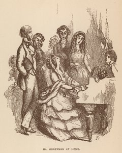 Illustration für The Newcomes von Thackeray (Lithografie) von English School