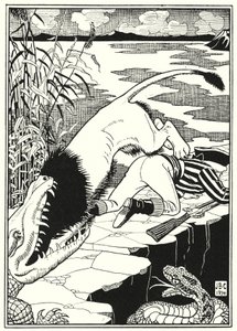 Illustration für die Abenteuer des Baron Münchhausen