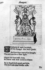 Illustration aus Theatrum Chemicum Britannicum von Elias Ashmole, erstmals veröffentlicht 1652 von English School