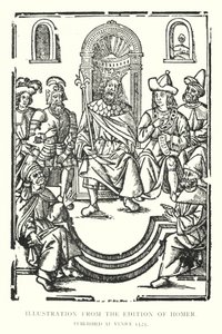 Illustration aus der Ausgabe von Homer, veröffentlicht in Venedig 1525 (Lithografie) von English School