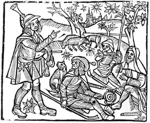 Illustration aus dem Kalender der Hirten von English School