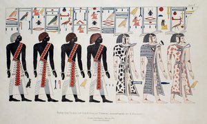 Illustration aus den Gräbern der Könige in Theben, entdeckt von G. Belzoni, Druck veröffentlicht 1820 von English School