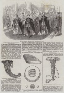 Illustrationen der königlichen Hochzeit, die Empfangshalle von English School