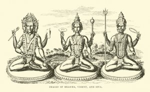 Bilder von Brahma, Vishnu und Shiva