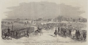 Kaiserliches Hauptquartier im Lager von Chalons (Stich) von English School
