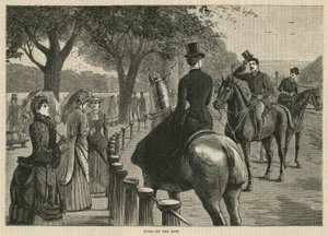 In der Reihe; Rotten Row, Hyde Park, London von English School