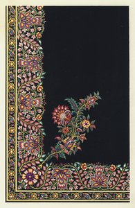 Indische bestickte Satin-Schürze von English School