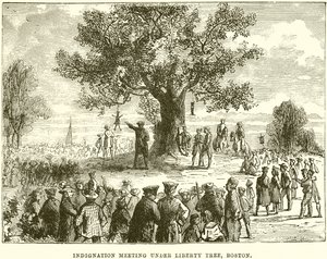 Empörungstreffen unter dem Freiheitsbaum, Boston von English School