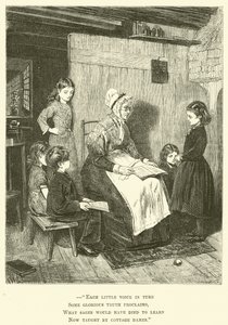 Kleinkind-Lernende (Gravur) von English School