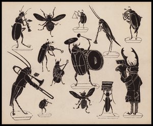 Insekten spielen Musikinstrumente