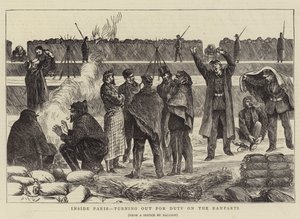 In Paris, Aufbruch zum Dienst an den Wällen (Stich)