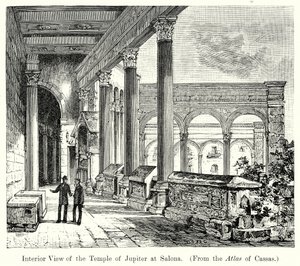 Innenansicht des Tempels des Jupiter in Saloma von English School