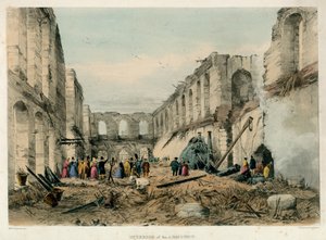 Innenraum der Rüstkammer, Tower von London Feuer, 1841
