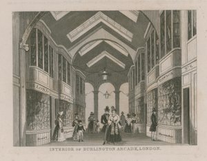 Innenansicht der Burlington Arcade von English School
