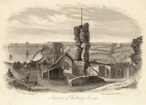 Innenraum von Hastings Castle von English School