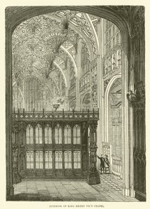 Innenansicht der Kapelle von König Heinrich VII von English School