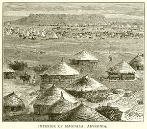 Innenansicht von Magdala, Abessinien von English School
