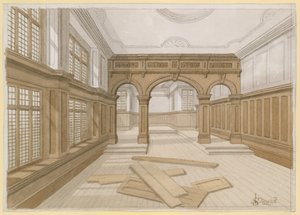 Innenansicht des alten Admiralty Court, Doctor Commons von English School