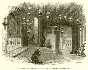 Innenansicht der Geburtskapelle, Bethlehem von English School