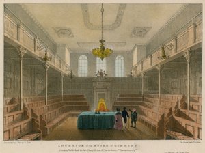 Innenansicht des House of Commons, Westminster, London von English School