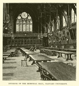 Innenansicht der Memorial Hall, Harvard University von English School