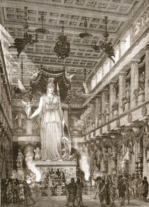 Innenansicht des Parthenon, restauriert von English School